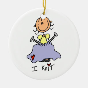 I Knit Keramisch Ornament