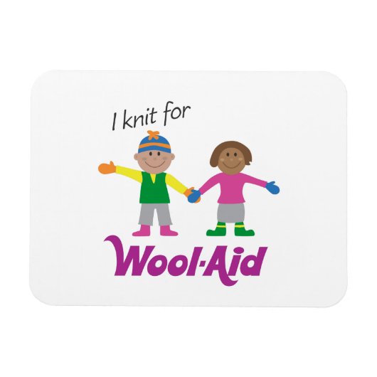 I Knit voor Wool-Aid flexibele magneet (Horizontaal)