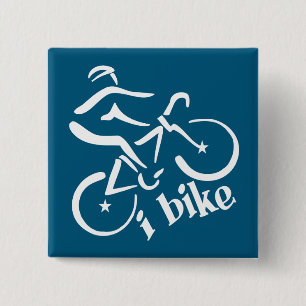I-knop Bike Vierkante Button 5,1 Cm