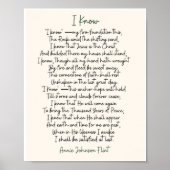 "I Know" Annie Johnson Flint Value Poster (Matte) (Devant)