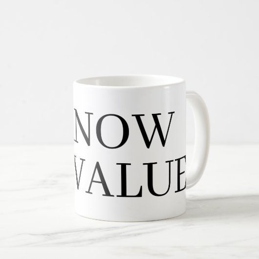 I know my value coffee mug gift (Devant droit)