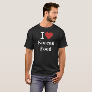 I ❤️ Koreaans eten voor werknemers CUSTOM Mannen T-shirt