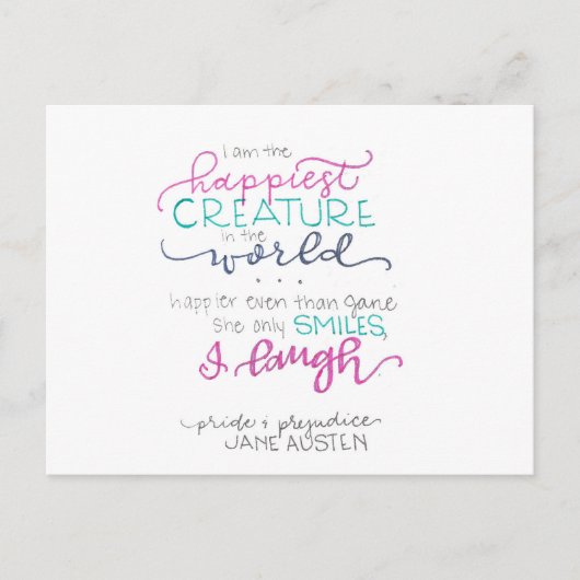 I Laugh - Pride & Prejudice Briefkaart (Voorkant)