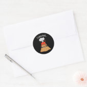 I Lava Puns Funny Geology Volcano Pun Dark BG Ronde Sticker (Envelop)