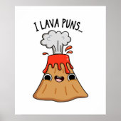 I Lava Puns Funny Geology Volcano Pun Poster (Voorkant)