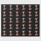I Lava Rock and Roll Funny Volcano Pun Dark BG Cadeaupapier (Vlak)