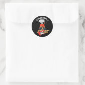 I Lava Rock and Roll Funny Volcano Pun Dark BG Ronde Sticker (Tas)