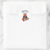 I Lava Rock en Roll Funny Volcano Pun Ronde Sticker (Tas)