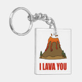 I Lava You Volcano Sleutelhanger (Voorkant Links)