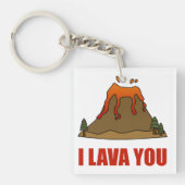 I Lava You Volcano Sleutelhanger (Voorkant)