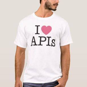 I le T-shirt des hommes de base d'api de coeur