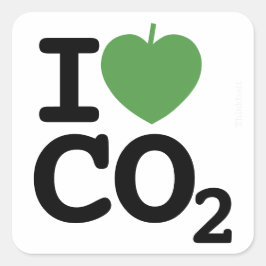 I Leaf CO2 - Ik hou van Carbon Dioxide Sticker She