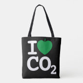 I Leaf CO2 - Koolstofdioxide Liefde Zwarte Canvas Draagtas (Achterkant)
