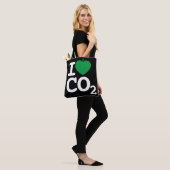 I Leaf CO2 - Koolstofdioxide Liefde Zwarte Canvas Draagtas (Op model)