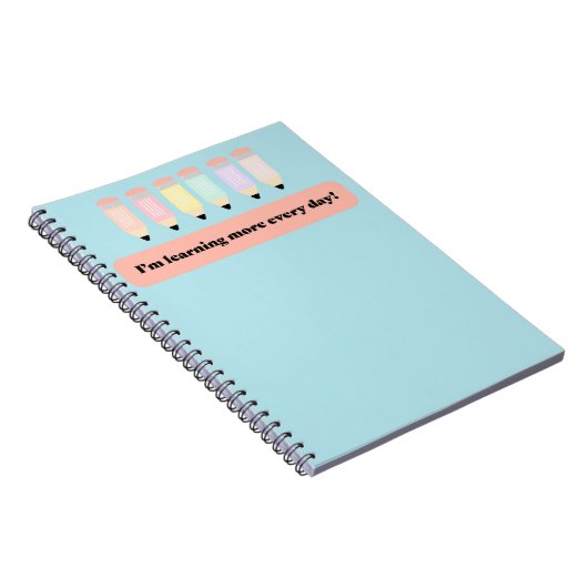 I Learn More Every Day!" Notebook Cover - Inspirin Notitieboek (Rechterzijde)