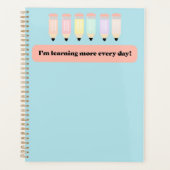 I Learn More Every Day!" Notebook Cover - Inspirin Planner (Voorkant)