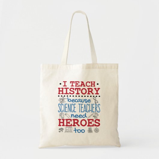 I Leer Geschiedenis Sociale studies Leerhelden Tote Bag (Voorkant)
