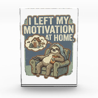 I Left My Motivation At Home Funny Sloth Quote Fotoblokken