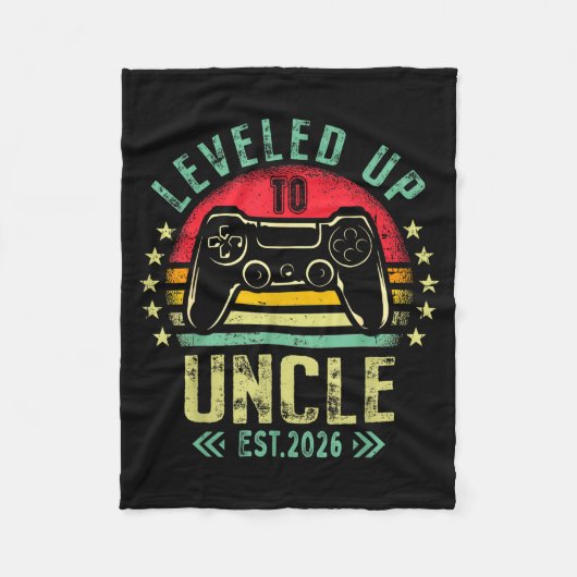 I Leveled Up To Uncle 2026 Promoted To Uncle Level Fleece Deken (Voorkant)