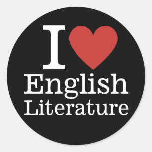 I ❤️ Liefde Engels Literatuur voor Faculteit / Stu Ronde Sticker
