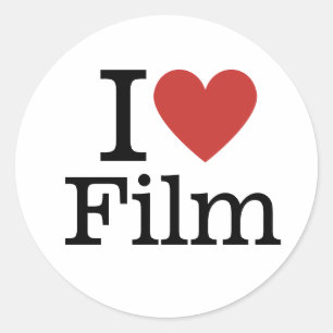 I ❤️ Liefde Film voor Studenten/Faculteit CUSTOM Ronde Sticker