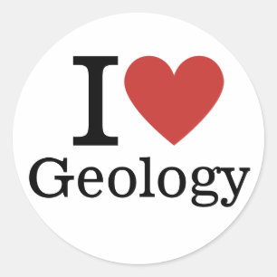 I ❤️ Liefde Geologie voor Studenten/Faculteit CUST Ronde Sticker