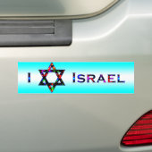 I (Liefde) Israël Bumpersticker (Op auto)