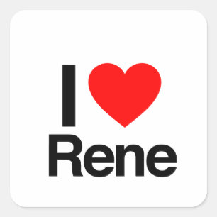 i-liefdesrene vierkante sticker