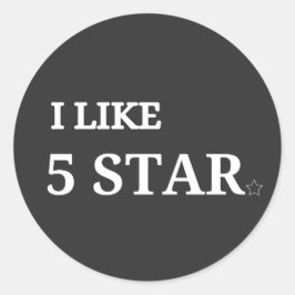 i like 5 star ronde sticker
