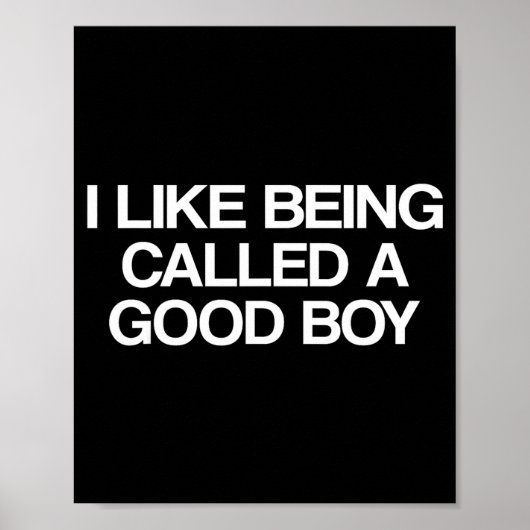 I Like Being Called A Good Boy Poster (Voorkant)