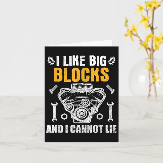 I Like Big Blocks And I Cannot Lie Kaart (Gele Bloem)