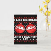 I Like Big Bulbs And I Cannot Lie Funny Christmas Kaart (Gele Bloem)