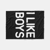 I Like Boys Funny Jokes Sarcastic  Fleece Deken (Voorkant (Horizontaal))