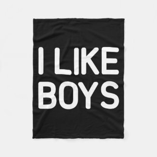 I Like Boys Funny Jokes Sarcastic  Fleece Deken
