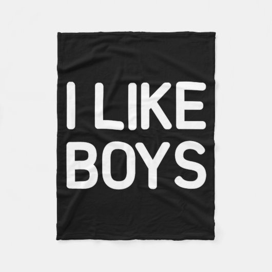 I Like Boys Funny Jokes Sarcastic  Fleece Deken (Voorkant)