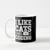 I Like Cats And Coding Programmer On Tech _- Koffiemok (Links)