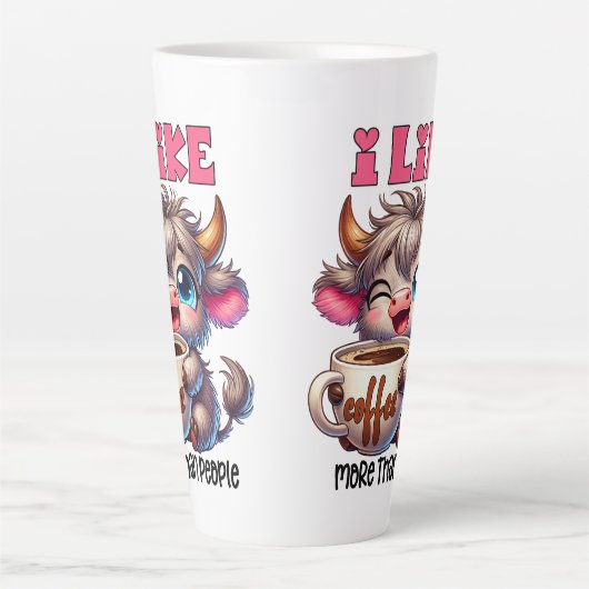 I Like Coffee More Than People Latte Mok (Voorkant)