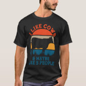 I like cows and maybe like 3 peoples   cute cow t-shirt (Voorkant)