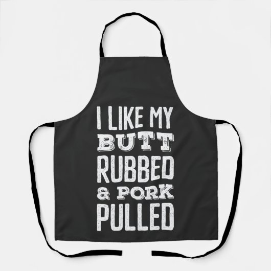 I Like My Butt Rubbed and Pork Pulled Sweatshirt Schort (Voorkant)