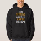 I Like Skydiving And Beer Skydiver Parachute Wome Hoodie (Voorkant)