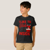 I Like To Slide Inside Funny Xmas Couple Matching  T-shirt (Voorkant volledig)