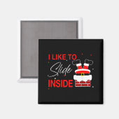 I Like To Slide Inside Funny Xmas Couple Unhinge P Magneet (Voorkant / Achterkant)