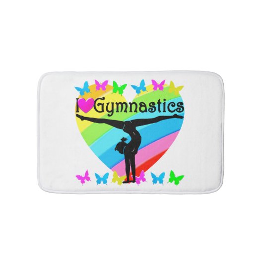  I LIVE GYMNASTICS RAINBOW ONTWERP BADMAT (Voorkant)