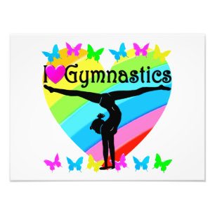  I LIVE GYMNASTICS RAINBOW ONTWERP FOTO AFDRUK