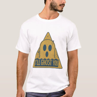 I’ll Ghost You” Retro Warning Sign Halloween Desig T-shirt