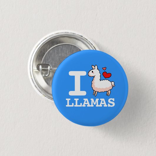 I Llama Llamas Ronde Button 3,2 Cm (Voorkant /achterkant)