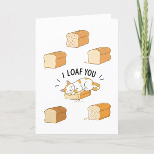 I Loaf You Cat Love Jubileum Kaart