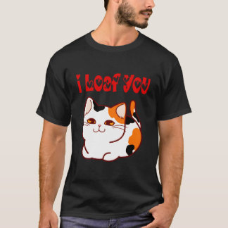 I Loaf You Cat Pun Humor T-shirt