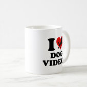 I Log Chien Vidéos Café Mug (Devant droit)