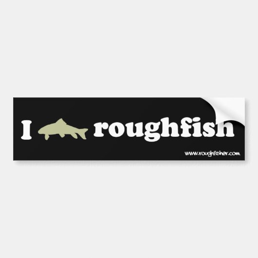 i logo roughfish bumpersticker (Voorkant)